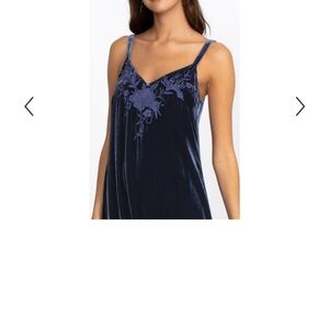 Johnny Was Gaze Slip Dress Sapphire Velvet